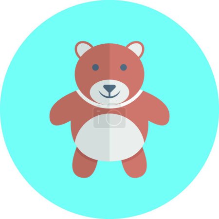 Téléchargez les illustrations : Illustration vectorielle icône jouet ours - en licence libre de droit