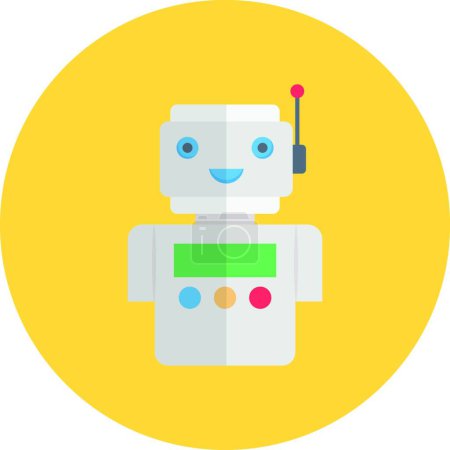 Téléchargez les illustrations : Robot icône web illustration vectorielle - en licence libre de droit