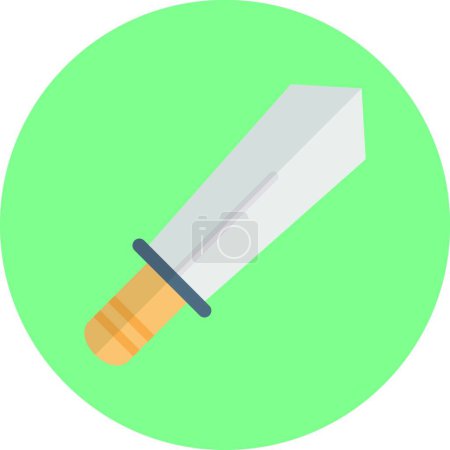 Illustration for Sword  web icon vector illustration - Royalty Free Image