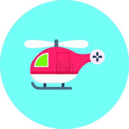 Téléchargez les illustrations : Illustration vectorielle de l'icône web hélicoptère - en licence libre de droit