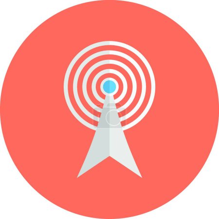 Illustration for Signal tower icon, vector illustration - Royalty Free Image