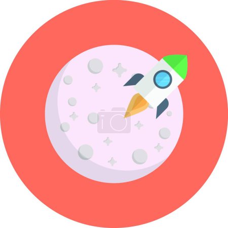 Illustration for Rocket, web simple illustration - Royalty Free Image