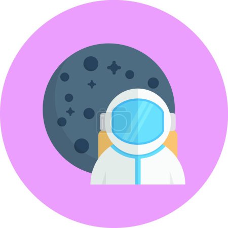 Illustration for "astronaut " web icon vector illustration - Royalty Free Image