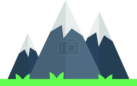 Téléchargez les illustrations : Montagne icône web illustration vectorielle - en licence libre de droit