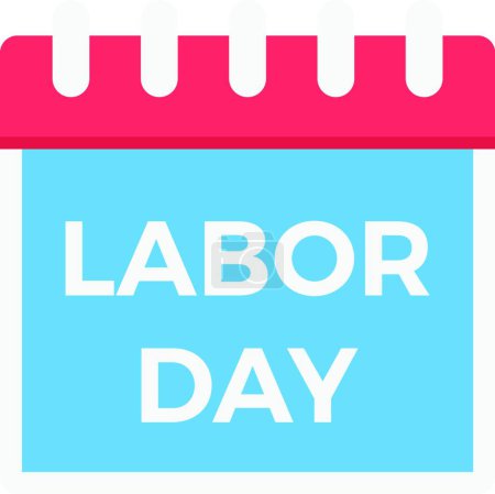 Illustration for Labor day  web icon vector illustration - Royalty Free Image