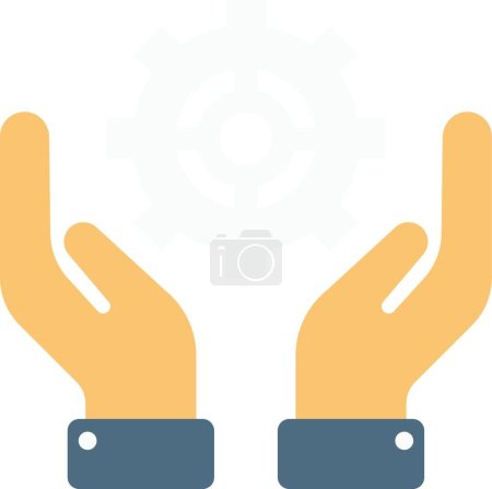 Illustration for Engineer worker, simple vector icon - Royalty Free Image