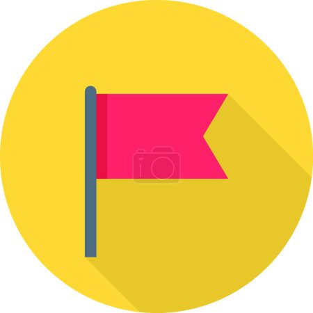 Illustration for Red flag, simple vector icon - Royalty Free Image