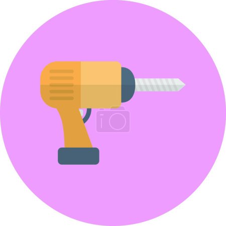Illustration for Drill icon, web simple illustration - Royalty Free Image