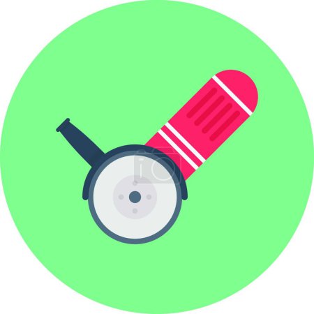 Illustration for Saw blade, simple vector icon - Royalty Free Image