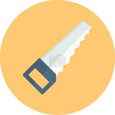 Illustration for Saw blade, simple vector icon - Royalty Free Image