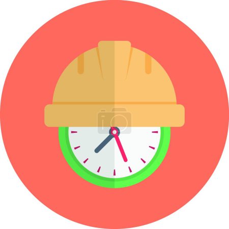 Illustration for Engineer time, simple vector icon - Royalty Free Image