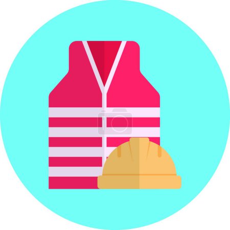 Illustration for Construction jacket and helmet - Royalty Free Image