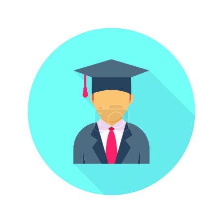 Illustration for Graduate  icon, vector illustration - Royalty Free Image