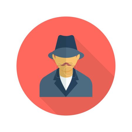 Illustration for Professional hacker, simple vector icon - Royalty Free Image
