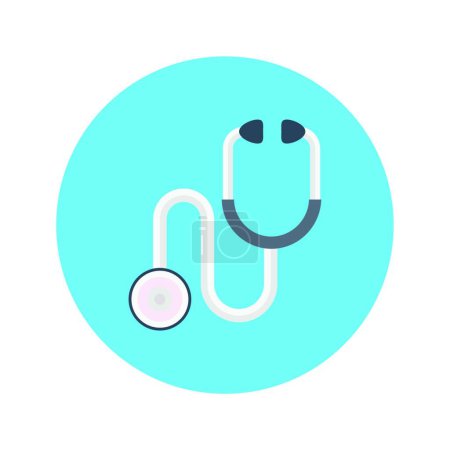 Illustration for Stethoscope web icon vector illustration - Royalty Free Image