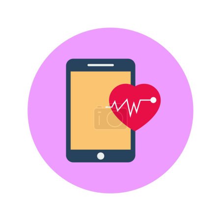 Illustration for Online medical app, simple vector icon - Royalty Free Image