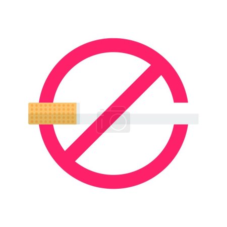 Ilustración de No fumar, icono de vector simple - Imagen libre de derechos
