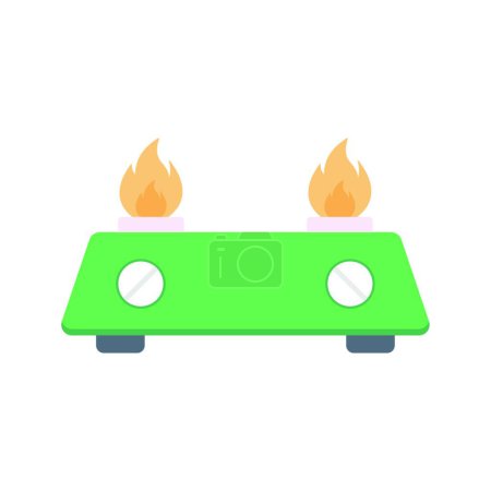 Ilustración de Cocina de fuego, icono de vector simple - Imagen libre de derechos