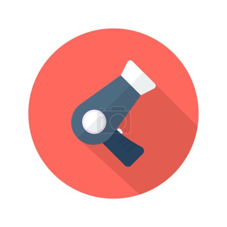 Illustration for Hot blow dryer, simple vector icon - Royalty Free Image