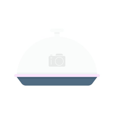 Illustration for Cloche, simple food icon - Royalty Free Image