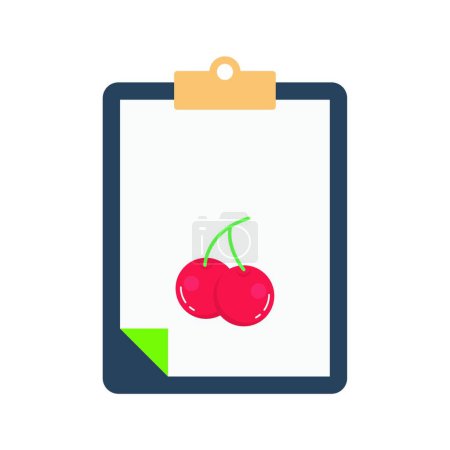 Illustration for Diet list, simple food icon - Royalty Free Image