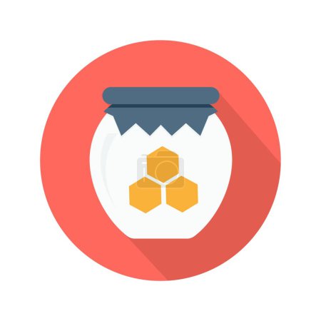 Illustration for Honey jar icon vector illustration - Royalty Free Image