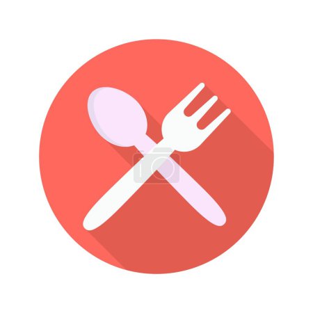 Illustration for Spoon and fork icon vector illustration - Royalty Free Image