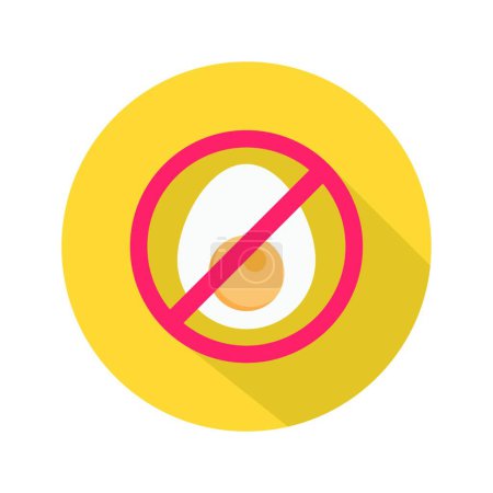 Téléchargez les illustrations : "interdit "icône plate, illustration vectorielle - en licence libre de droit