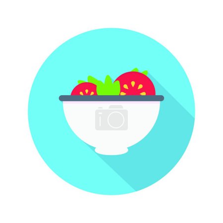 Ilustración de "fruta "icono plano, ilustración vectorial - Imagen libre de derechos