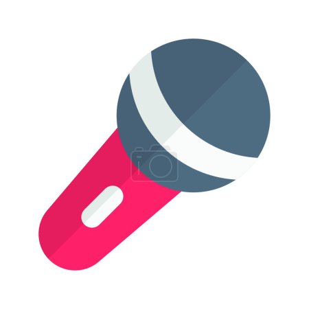 Illustration for Microphone icon, web simple illustration - Royalty Free Image