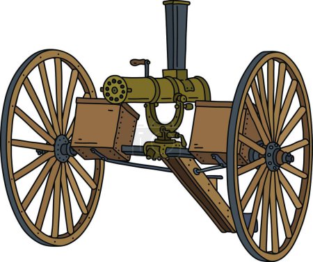 Illustration for "The vintage machine gun" - Royalty Free Image
