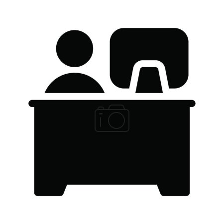 Ilustración de Icono de escritorio, ilustración vectorial - Imagen libre de derechos