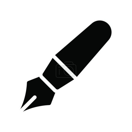 Téléchargez les illustrations : Icône de stylo, illustration vectorielle - en licence libre de droit