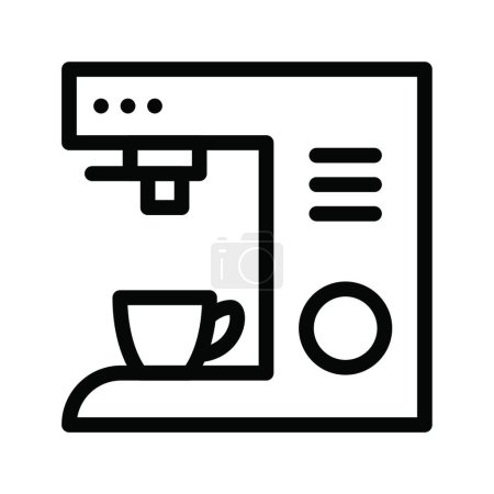 Ilustración de Icono de la cafetera, ilustración simple web - Imagen libre de derechos