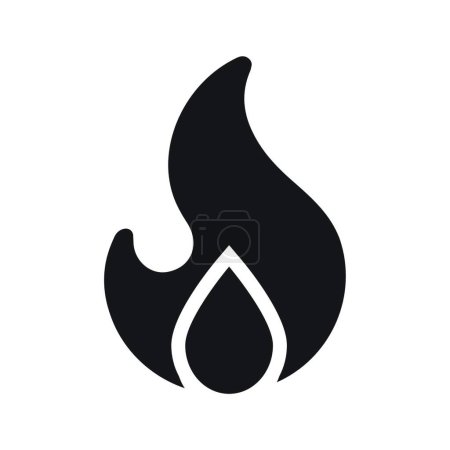 Illustration for Simple web icon of campfire isolated on white - Royalty Free Image