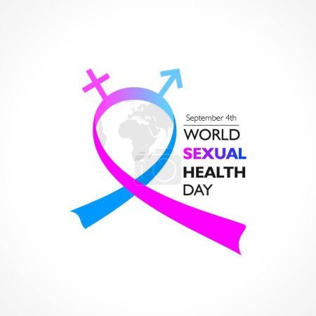 Ilustración de World Sexual Health Day Concept which is held on September 4th - Imagen libre de derechos
