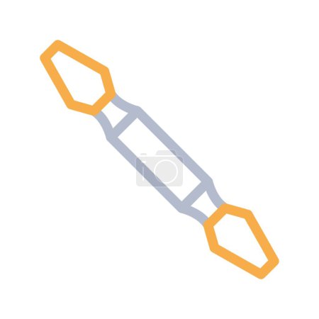 Ilustración de Instrumento dental icono vector ilustración - Imagen libre de derechos