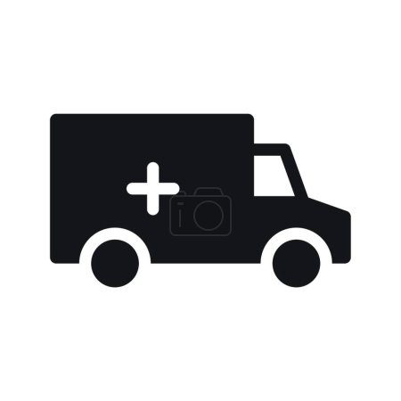 Téléchargez les illustrations : Illustration vectorielle d'icône d'ambulance - en licence libre de droit