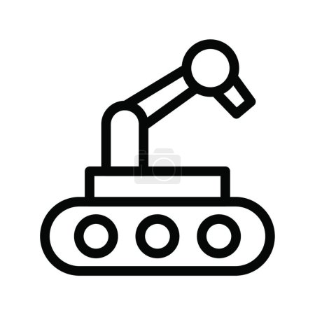 Téléchargez les illustrations : Illustration vectorielle d'icône de machine robotique - en licence libre de droit