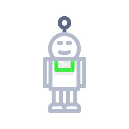 Téléchargez les illustrations : Robot icône web illustration vectorielle - en licence libre de droit