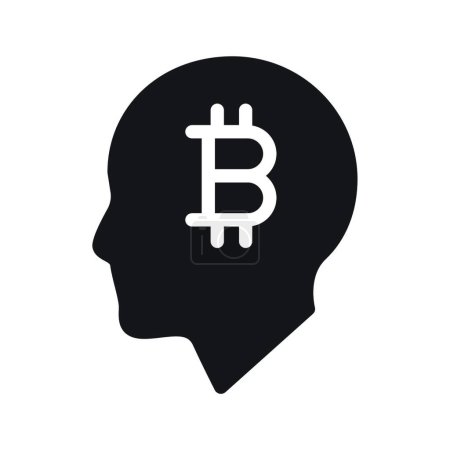 Illustration for Bitcoin icon vector illustration - Royalty Free Image