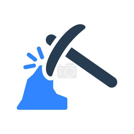 Illustration for Pickaxe icon vector illustration - Royalty Free Image