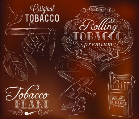 Illustration for Set tobacco brown, vector illustration simple design - Royalty Free Image
