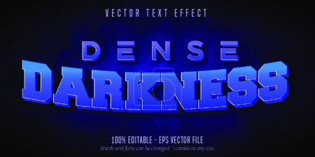 Illustration for Dense darkness text, game style editable text effect, vector illustration simple design - Royalty Free Image