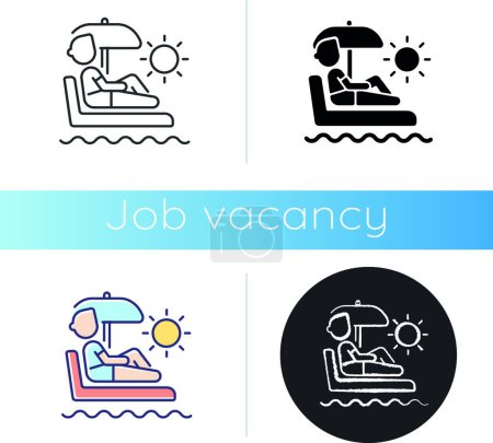 Illustration for Vacation leave icon, vector illustration simple design - Royalty Free Image