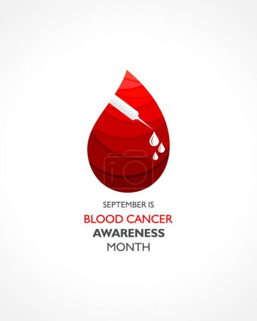 Illustration for Blood Cancer Awareness Month observed in September. - Royalty Free Image