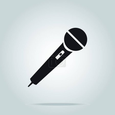 Téléchargez les illustrations : "Icône de microphone ", illustration vectorielle - en licence libre de droit