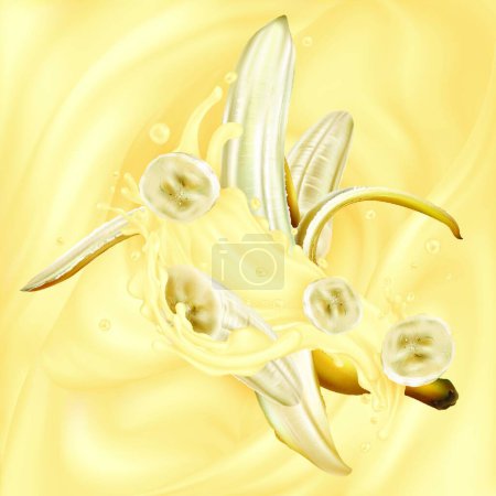 Ilustración de Plátanos orgánicos maduros vector ilustración - Imagen libre de derechos
