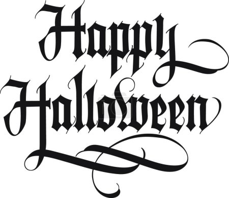 Téléchargez les illustrations : "Illustration vectorielle de lettrage Happy Halloween" - en licence libre de droit
