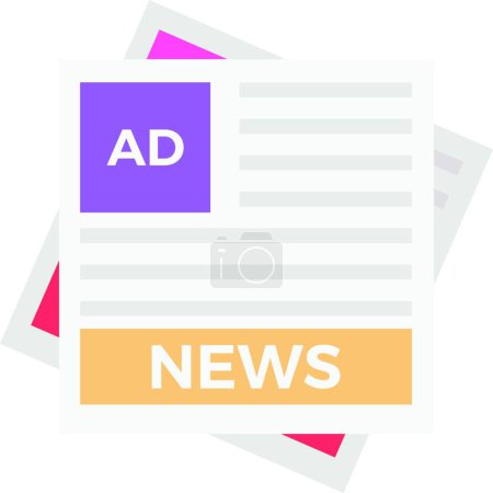 Illustration for News web icon vector illustration - Royalty Free Image